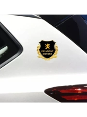Металлическая эмблема на автомобиль "PEUGEOT" самоклеящаяся